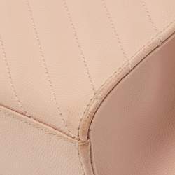 Pre Owned Saint Laurent Light Pink Matelassé Leather Large Cassandre Flap Bag