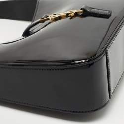 Pre Owned Saint Laurent Black Patent Leather LE 5 À 7 Shoulder Bag