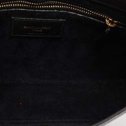 Pre Owned Saint Laurent Black Patent Leather LE 5 À 7 Shoulder Bag