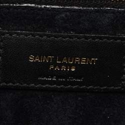Pre Owned Saint Laurent Black Patent Leather LE 5 À 7 Shoulder Bag