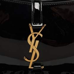 Pre Owned Saint Laurent Black Patent Leather LE 5 À 7 Shoulder Bag