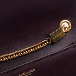 Saint Laurent Burgundy Leather Betty Chain Shoulder Bag