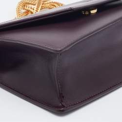 Saint Laurent Burgundy Leather Betty Chain Shoulder Bag