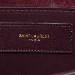Saint Laurent Burgundy Leather Betty Chain Shoulder Bag