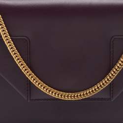 Saint Laurent Burgundy Leather Betty Chain Shoulder Bag