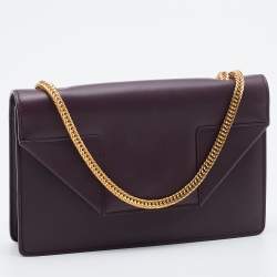 Saint Laurent Burgundy Leather Betty Chain Shoulder Bag