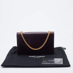 Saint Laurent Burgundy Leather Betty Chain Shoulder Bag