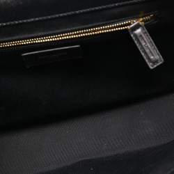 Pre Owned Saint Laurent Black Matelasse Leather Large Cassandre Flap Shoulder Bag