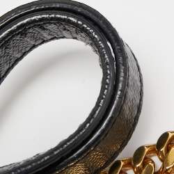 Pre Owned Saint Laurent Black Matelasse Leather Large Cassandre Flap Shoulder Bag