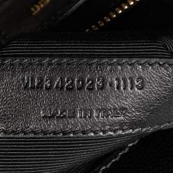 Pre Owned Saint Laurent Black Matelasse Leather Large Cassandre Flap Shoulder Bag