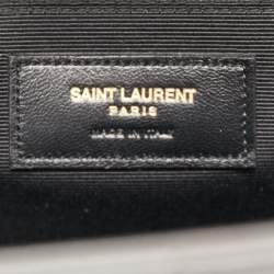 Saint Laurent Grey Matelassé Leather Large Cassandre Flap Bag