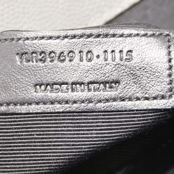 Saint Laurent Grey Matelassé Leather Large Cassandre Flap Bag