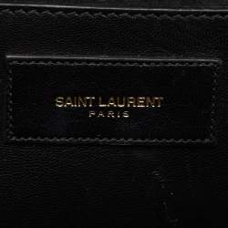 Saint Laurent Black Patent Leather Kate Clutch