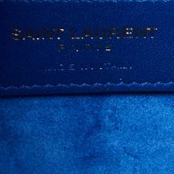 Pre Owned Saint Laurent Blue Leather Nano Classic Sac De Jour Tote