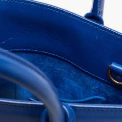 Pre Owned Saint Laurent Blue Leather Nano Classic Sac De Jour Tote
