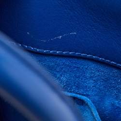 Pre Owned Saint Laurent Blue Leather Nano Classic Sac De Jour Tote