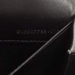 Saint Laurent Black Croc Embossed Leather Uptown Wallet on Chain