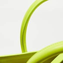 Saint Laurent Neon Green Leather Small Classic Sac De Jour Tote
