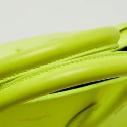 Saint Laurent Neon Green Leather Small Classic Sac De Jour Tote