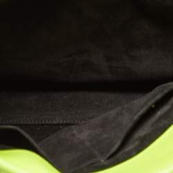 Saint Laurent Neon Green Leather Small Classic Sac De Jour Tote