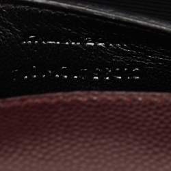 Pre Owned Saint Laurent Burgundy Leather Small Monogram Kate Chain Bag