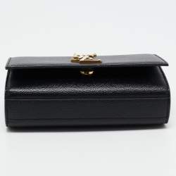 Pre Owned Saint Laurent Black Leather Small Monogram Kate Chain Bag