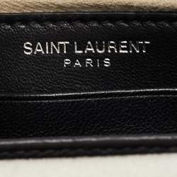 Pre Owned Saint Laurent Gold Textured Leather Mini Sunset Chain Bag