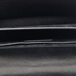 Pre Owned Saint Laurent Black Leather Medium Sunset Shoulder Bag