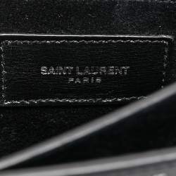 Pre Owned Saint Laurent Black Leather Medium Sunset Shoulder Bag