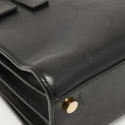 Saint Laurent Black Leather Nano Classic Sac De Jour Tote