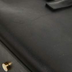 Saint Laurent Black Leather Nano Classic Sac De Jour Tote