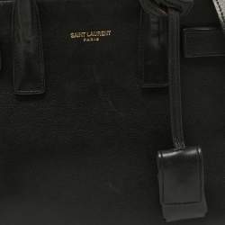 Saint Laurent Black Leather Nano Classic Sac De Jour Tote