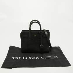 Saint Laurent Black Leather Nano Classic Sac De Jour Tote