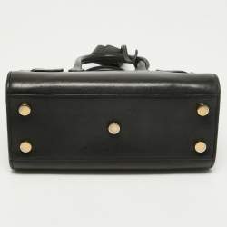 Saint Laurent Black Leather Nano Classic Sac De Jour Tote