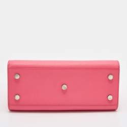Pre Owned Saint Laurent Pink Leather Baby Classic Sac De Jour Tote