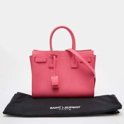 Pre Owned Saint Laurent Pink Leather Baby Classic Sac De Jour Tote
