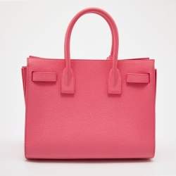 Pre Owned Saint Laurent Pink Leather Baby Classic Sac De Jour Tote