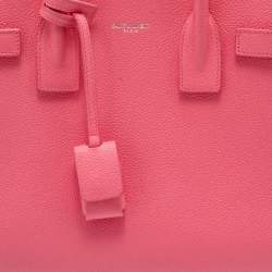 Pre Owned Saint Laurent Pink Leather Baby Classic Sac De Jour Tote