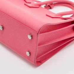 Pre Owned Saint Laurent Pink Leather Baby Classic Sac De Jour Tote