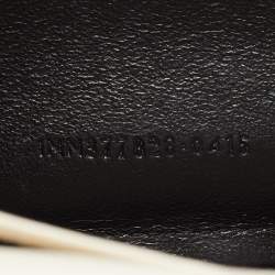Saint Laurent Cream Matelassé Leather Cassandre Wallet on Chain