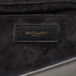 Saint Laurent Black Leather Ligne Y Clutch