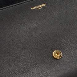 Saint Laurent Black Leather Ligne Y Clutch