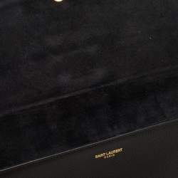 Saint Laurent Black Leather Ligne Y Clutch