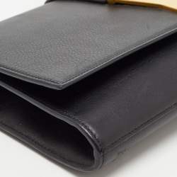 Saint Laurent Black Leather Ligne Y Clutch