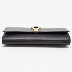 Saint Laurent Black Leather Ligne Y Clutch