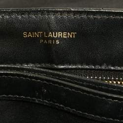 Pre Owned Saint Laurent Black Quilted Leather Loulou Toy Shoulder Bag