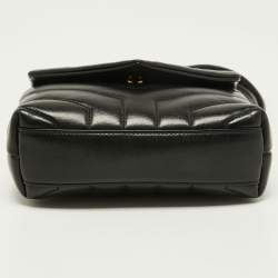 Pre Owned Saint Laurent Black Quilted Leather Loulou Toy Shoulder Bag