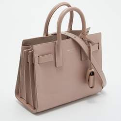 Pre Owned Saint Laurent Pink Leather Nano Classic Sac De Jour Tote