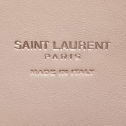 Pre Owned Saint Laurent Pink Leather Nano Classic Sac De Jour Tote