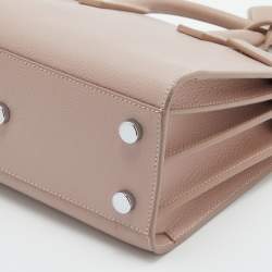 Pre Owned Saint Laurent Pink Leather Nano Classic Sac De Jour Tote